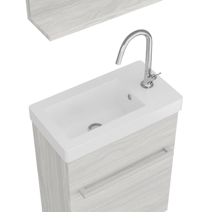 Mobile bagno con lavabo e specchiera Pick - Rovere Grigio by CeramicStore | Lo specialista del tuo bagno