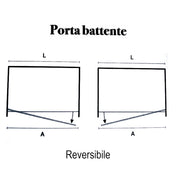 Porta doccia Giunone apertura battente 70 cm cristallo trasparente 6 mm temperato -OUTLET 2 PEZZI DISPONIBILI! by CeramicStore | Lo specialista del tuo bagno