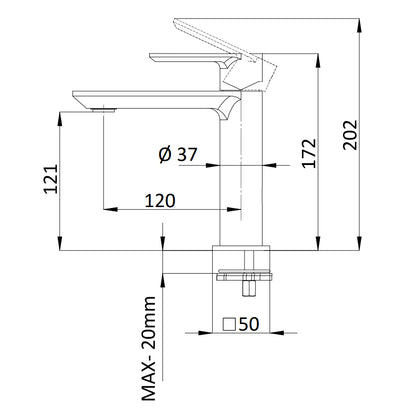 Miscelatore monocomando lavabo Rubinetterie Mariani linea Avenue con scarico by CeramicStore | Lo specialista del tuo bagno