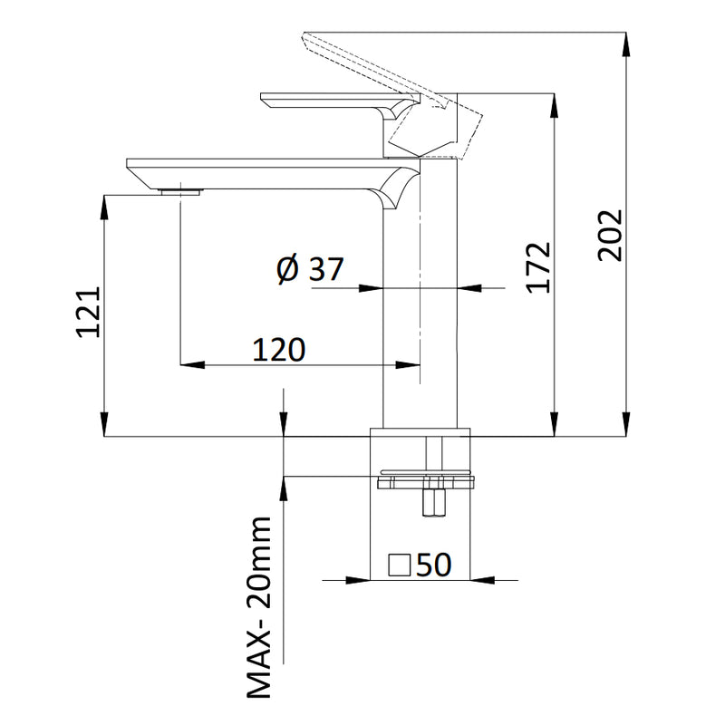 Miscelatore monocomando lavabo Rubinetterie Mariani linea Avenue con scarico by CeramicStore | Lo specialista del tuo bagno