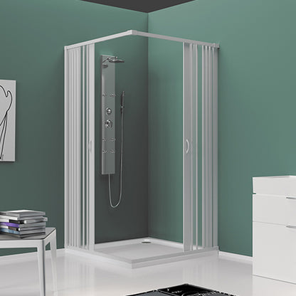 Box doccia angolare con 2 lati a soffietto modello Rosy linea Plissà¨ 80x80 by CeramicStore | Lo specialista del tuo bagno