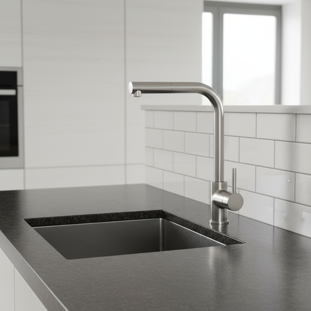 Küchenmischer mit ausziehbarer Brause gebürstetes Nickel Mixlav