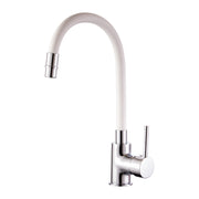 Miscelatore cucina con canna flessibile e girevole in silicone bianco Mixlav by CeramicStore | Lo specialista del tuo bagno