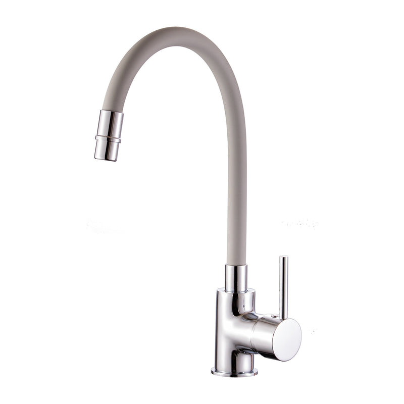 Miscelatore cucina con canna flessibile e girevole in silicone grigio Mixlav by CeramicStore | Lo specialista del tuo bagno