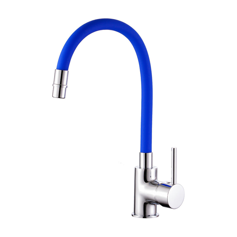 Miscelatore cucina con canna flessibile e girevole in silicone blu Mixlav by CeramicStore | Lo specialista del tuo bagno