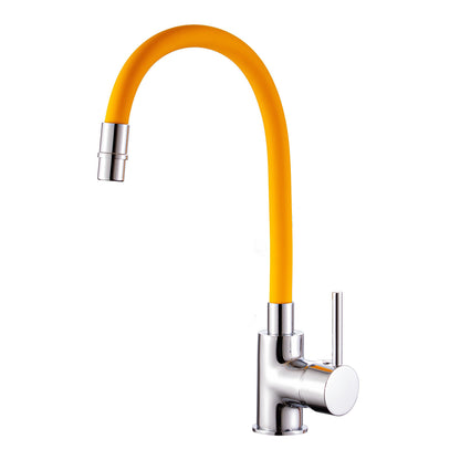 Miscelatore cucina con canna flessibile e girevole in silicone giallo Mixlav by CeramicStore | Lo specialista del tuo bagno