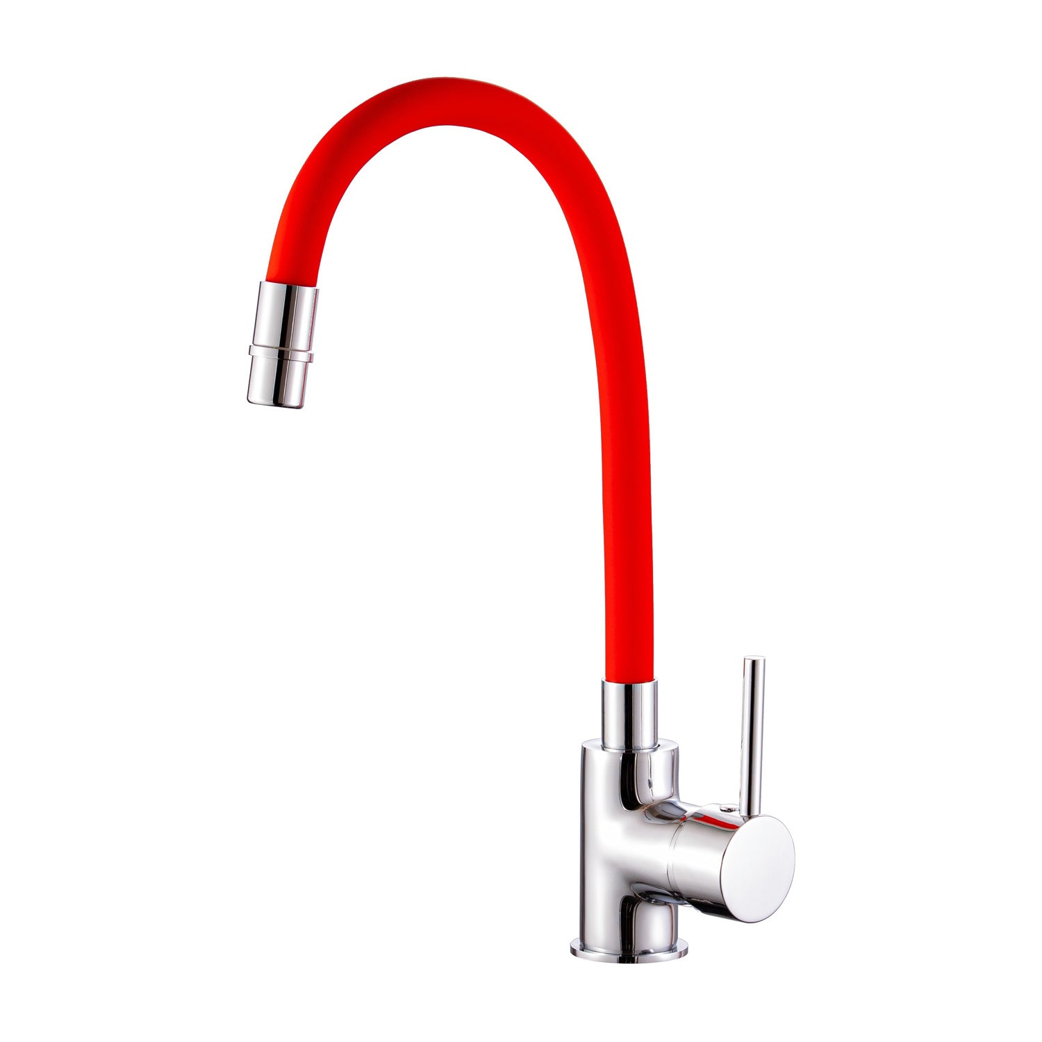 Miscelatore cucina con canna flessibile e girevole in silicone rosso Mixlav by CeramicStore | Lo specialista del tuo bagno
