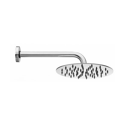 Soffione doccia cromato Bossini Twiggy Inox diametro 200 mm con braccio da 350 mm by CeramicStore | Lo specialista del tuo bagno
