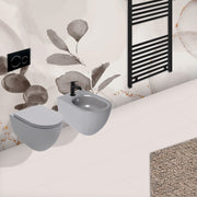 Sanitari sospesi Rimless con copriwater Soft Close BathCore serie Infinity 53x36