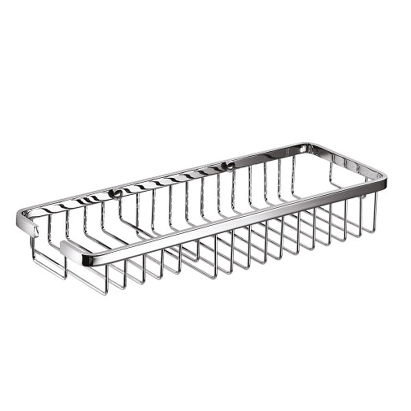 Portaoggetti doccia grigliato rettangolare in ottone cromato 40x14 cm collezione Filo di Lineabeta by CeramicStore | Lo specialista del tuo bagno