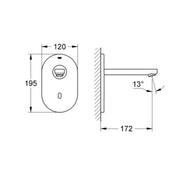 Rubinetto elettronico per lavabo a corrente ad incasso Grohe Euroeco
