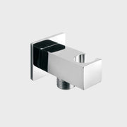 Punto acqua quadro con supporto integrato per doccetta in ottone cromato Ares by CeramicStore | Lo specialista del tuo bagno