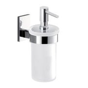 Gedy Dosasapone con erogatore in ABS cromato Maine in acciaio inox, Cromall e vetro satinato by CeramicStore | Lo specialista del tuo bagno