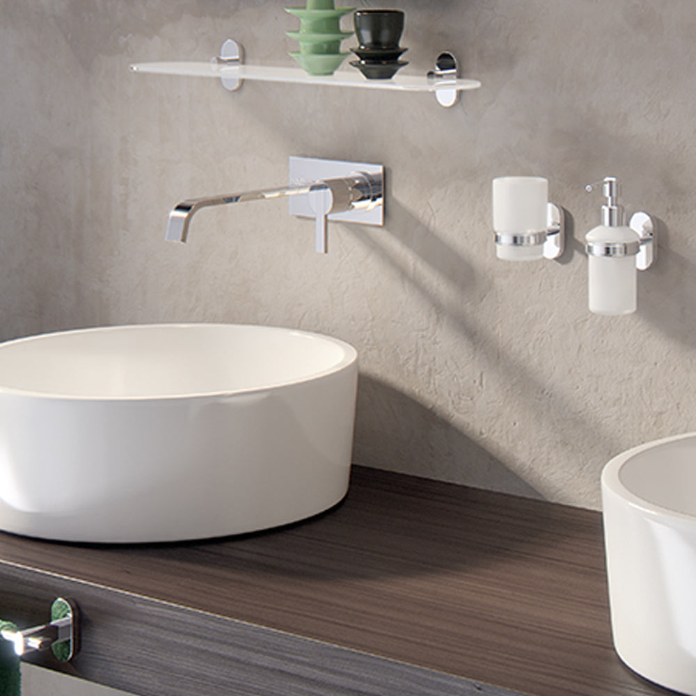 Dosasapone in Acciaio Inox con erogatore in acciaio cromato Gedy serie Febo - Cromato by CeramicStore | Lo specialista del tuo bagno