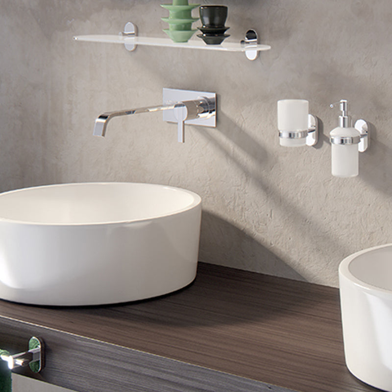 Dosasapone in Acciaio Inox con erogatore in acciaio cromato Gedy serie Febo - Cromato by CeramicStore | Lo specialista del tuo bagno
