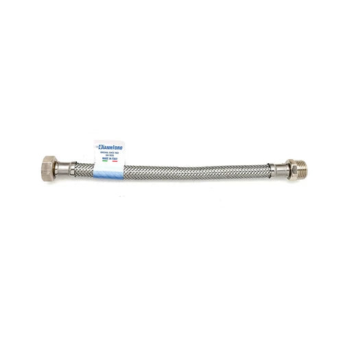 Flessibile inox modello normale cm. 20 dn10 ff 1/2 x 1/2