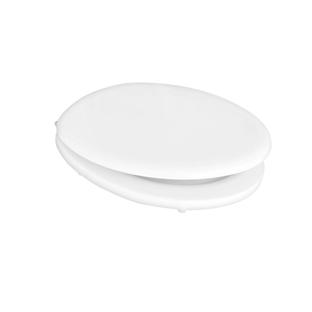 Sedile wc bianco per Azzurra vaso Full 48 larghezza 38 cm cerniere fisse