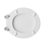 Sedile wc bianco per Azzurra vaso Giunone lunghezza 43 cm cerniere regolabili