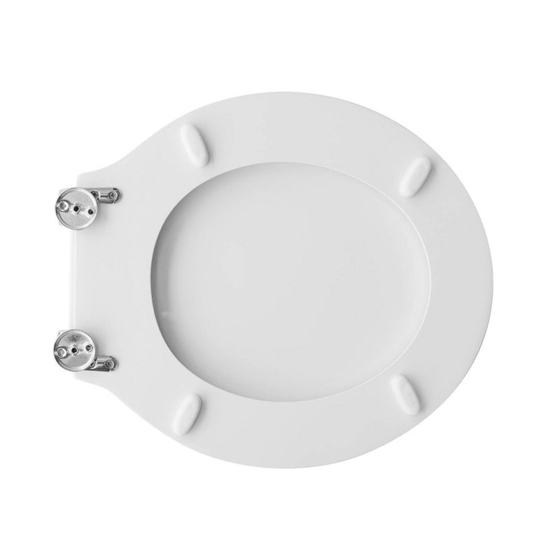 Sedile wc bianco per Azzurra vaso Giunone lunghezza 43 cm cerniere regolabili