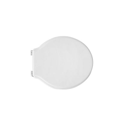 Sedile wc bianco per Azzurra vaso Giunone lunghezza 43 cm cerniere regolabili