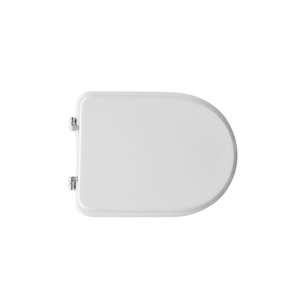 Sedile wc bianco per Cesabo vaso Endurance larghezza 34 cm cerniere regolabili