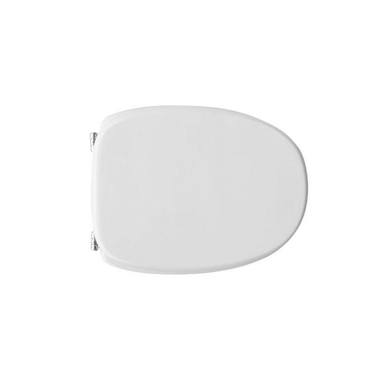 Sedile wc legno bianco per Catalano vaso Tissi  larghezza 34 cm cerniere regolabili