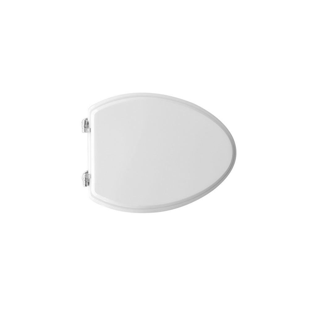 Sedile wc legno bianco per Dolomite vaso Dahalia larghezza 36 cm cerniere regolabili