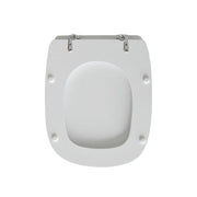 Sedile wc legno bianco per Dolomite vaso Fleo larghezza 35 cm cerniere fisse