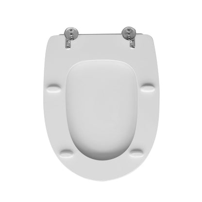 Sedile wc legno bianco per Delta vaso Futura larghezza 35