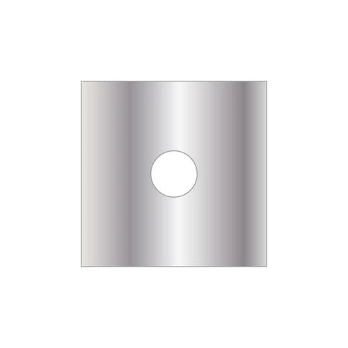 Rosone inox quadrato 80x80 nastro bioadesivo foro d. 20 mm