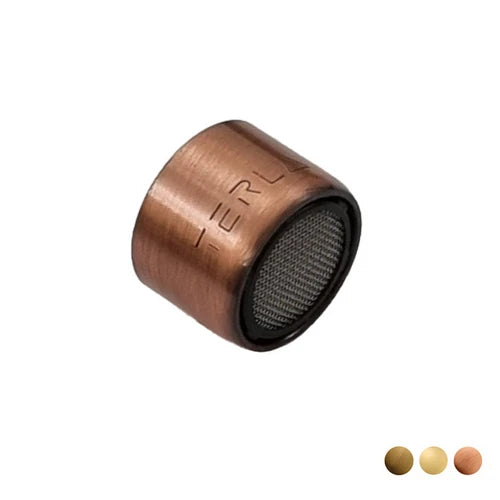 Aeratore in ottone con filtro femmina 22x1 f 22x1 dorato