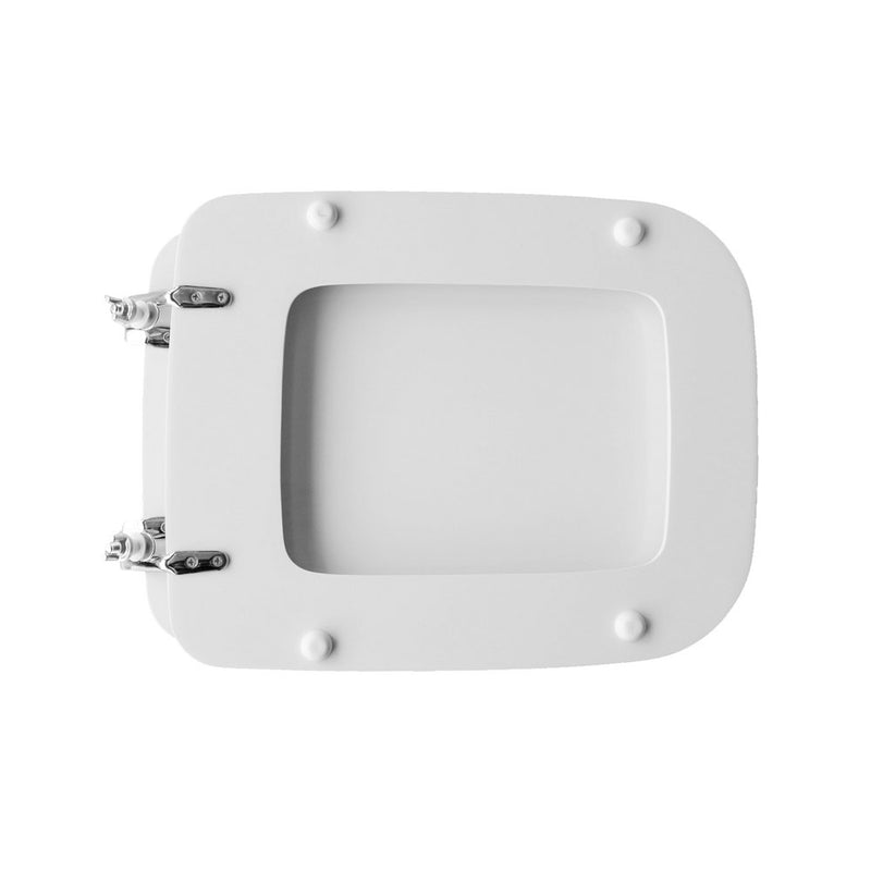 Sedile wc per Senesi vaso Duccio larghezza 34 cm cerniere fisse ottone cromo