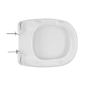 Sedile wc universale Dianter 7 termoindurente bianco cerniere regolabili
