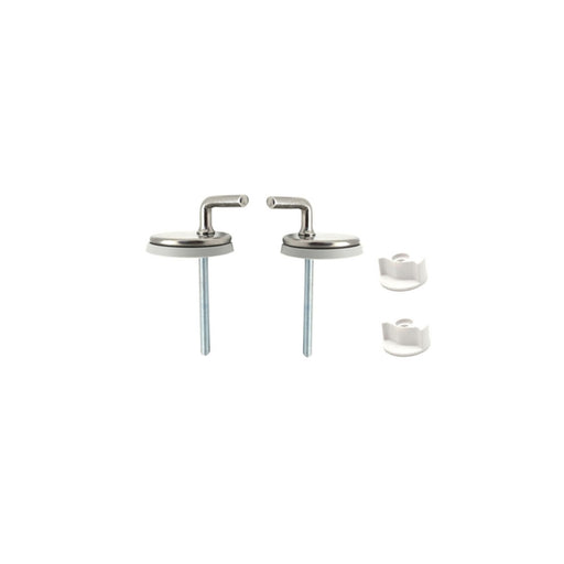 Coppia supporti ottone cromo con viti in acciaio per sedili wc by CeramicStore | Lo specialista del tuo bagno