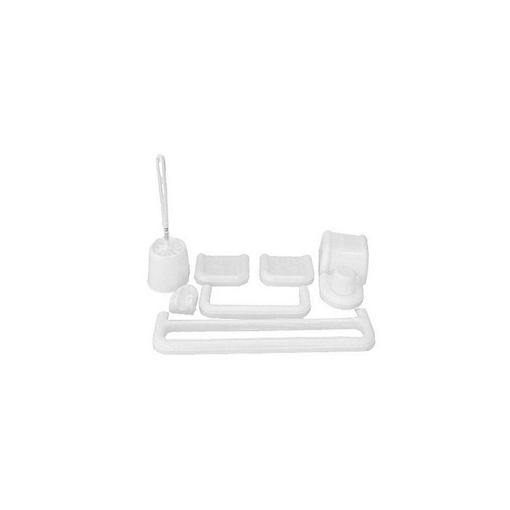 Set bagno 8 pezzi in ABS bianco serie Imma modello New by CeramicStore | Lo specialista del tuo bagno