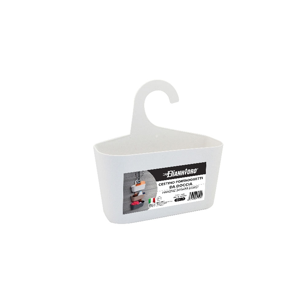 Cestino portaoggetti da doccia con gancio in duroplast 26x9x26,5 cm by CeramicStore | Lo specialista del tuo bagno