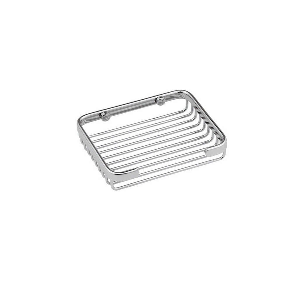 Portasapone rettangolare ottone cromato lunghezza 20 cm by CeramicStore | Lo specialista del tuo bagno