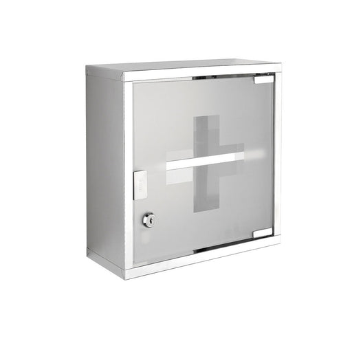 Armadietto farmacia Metaform Mayday acciaio inox e vetro, con chiave by CeramicStore | Lo specialista del tuo bagno