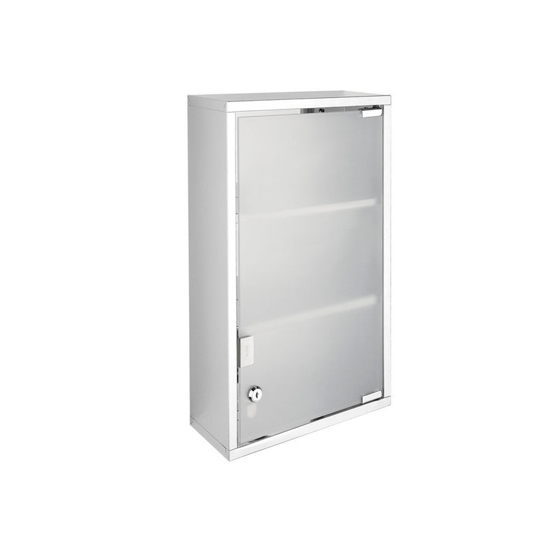 Armadietto farmacia Metaform Today acciaio inox e vetro temperato, con chiave by CeramicStore | Lo specialista del tuo bagno