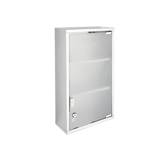 Armadietto farmacia Metaform Today acciaio inox e vetro temperato, con chiave by CeramicStore | Lo specialista del tuo bagno