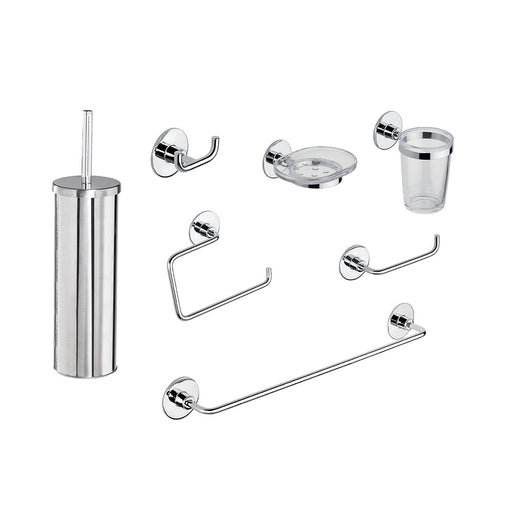 Set accessori bagno cromato Metaform Wind fissaggio a bioadesivo by CeramicStore | Lo specialista del tuo bagno
