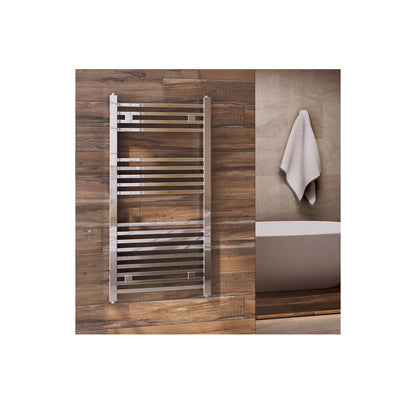 Termoarredo design cromo Aton tubi quadrati orizzontali altezza 1000 mm by CeramicStore | Lo specialista del tuo bagno