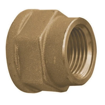 Manicotto ridotto diritto femmina/femmina in ottone giallo 1 x 3/4