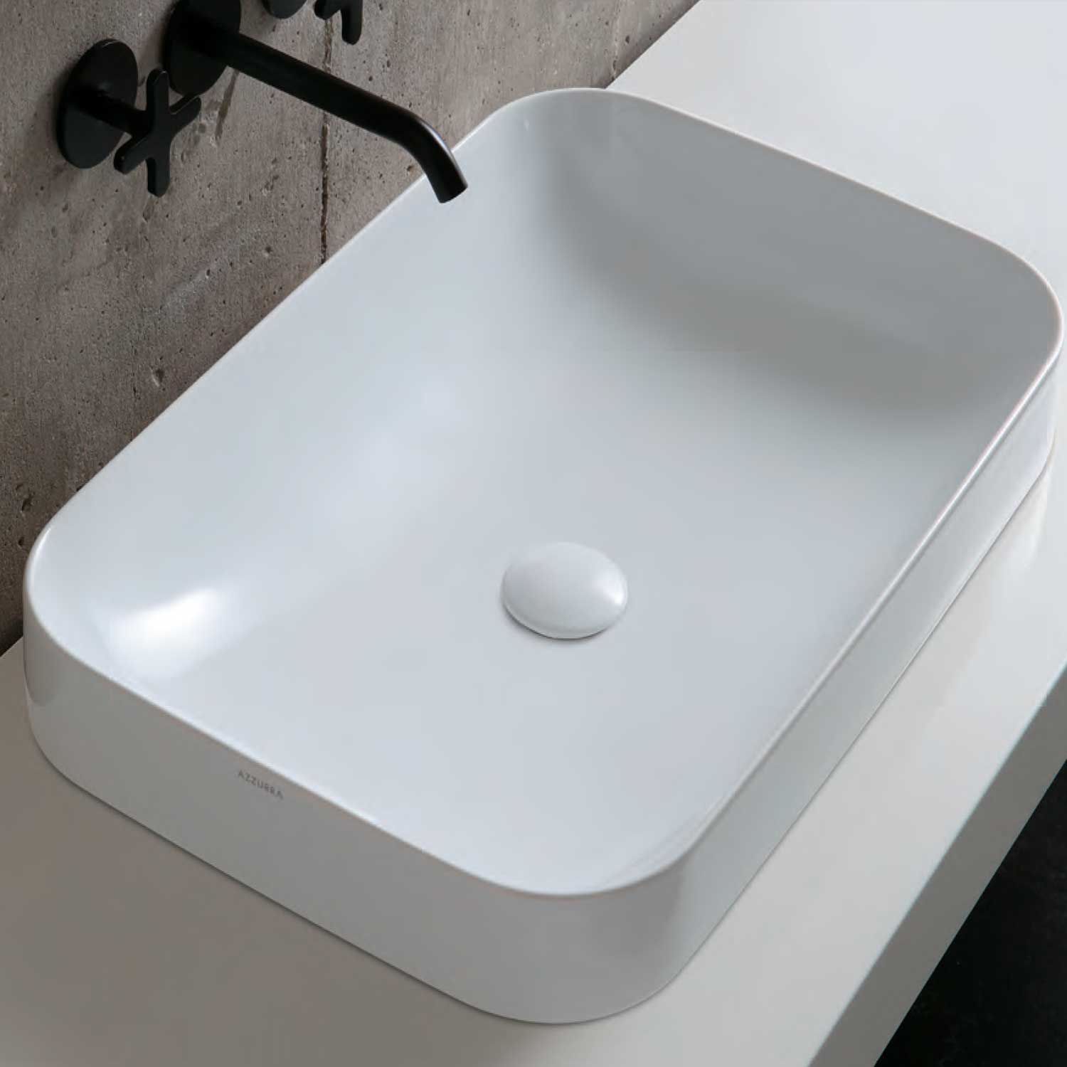 Lavabo da appoggio / semincasso Ceramica Azzurra Elegance 90X40