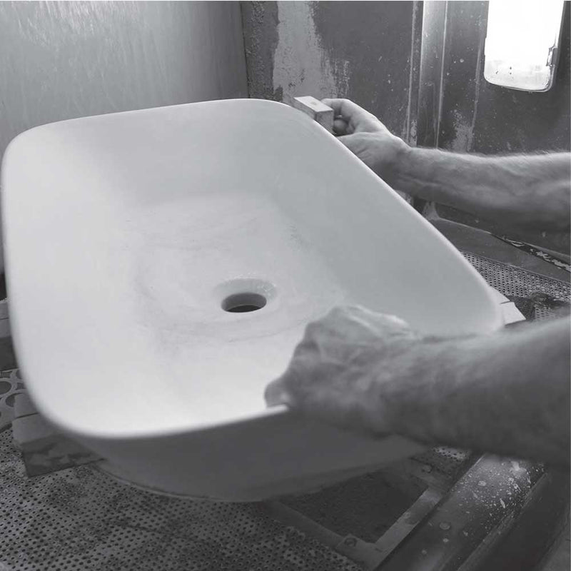 Lavabo da appoggio / semincasso Ceramica Azzurra Elegance 90X40
