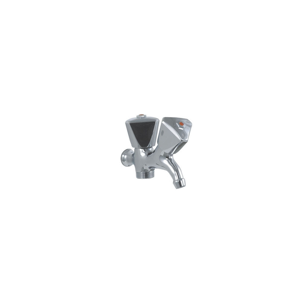 Rubinetto lavatrice duplex pesante con maniglie in ABS cromato by CeramicStore | Lo specialista del tuo bagno