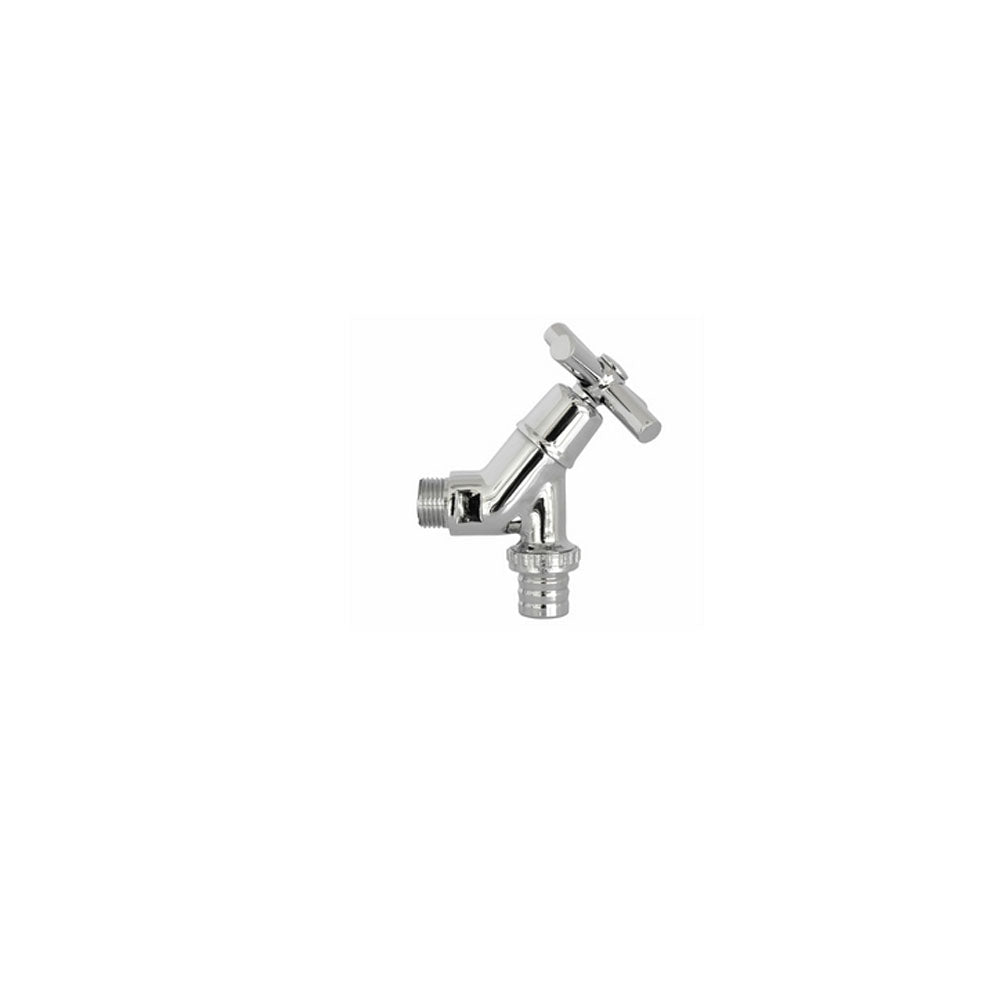 Rubinetto lavatrice a squadro passo rapido con portagomma e maniglia a croce by CeramicStore | Lo specialista del tuo bagno