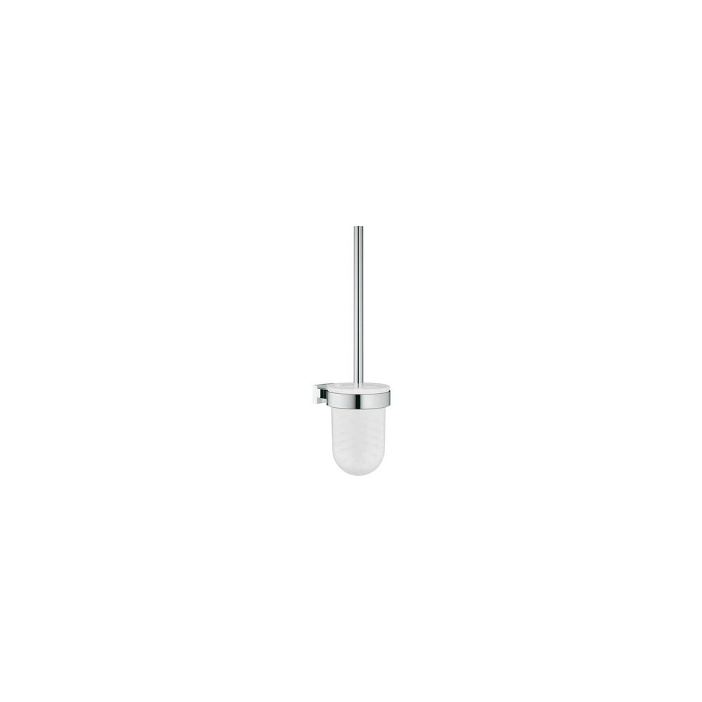 Portascopino a parete completo in vetro e metallo Grohe Essentials Cube by CeramicStore | Lo specialista del tuo bagno