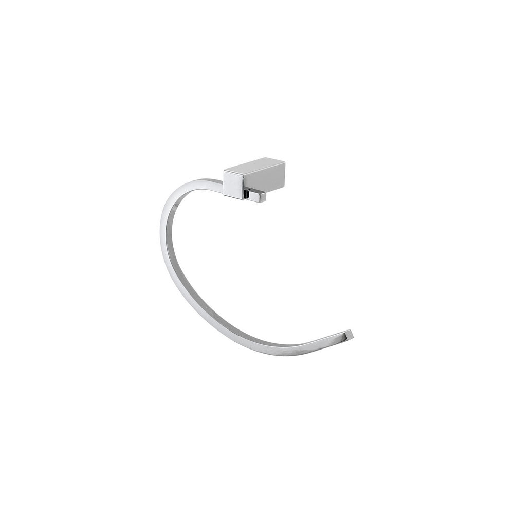 Portasalviette cromato serie Unica con piastrine in acciaio antiruggine by CeramicStore | Lo specialista del tuo bagno