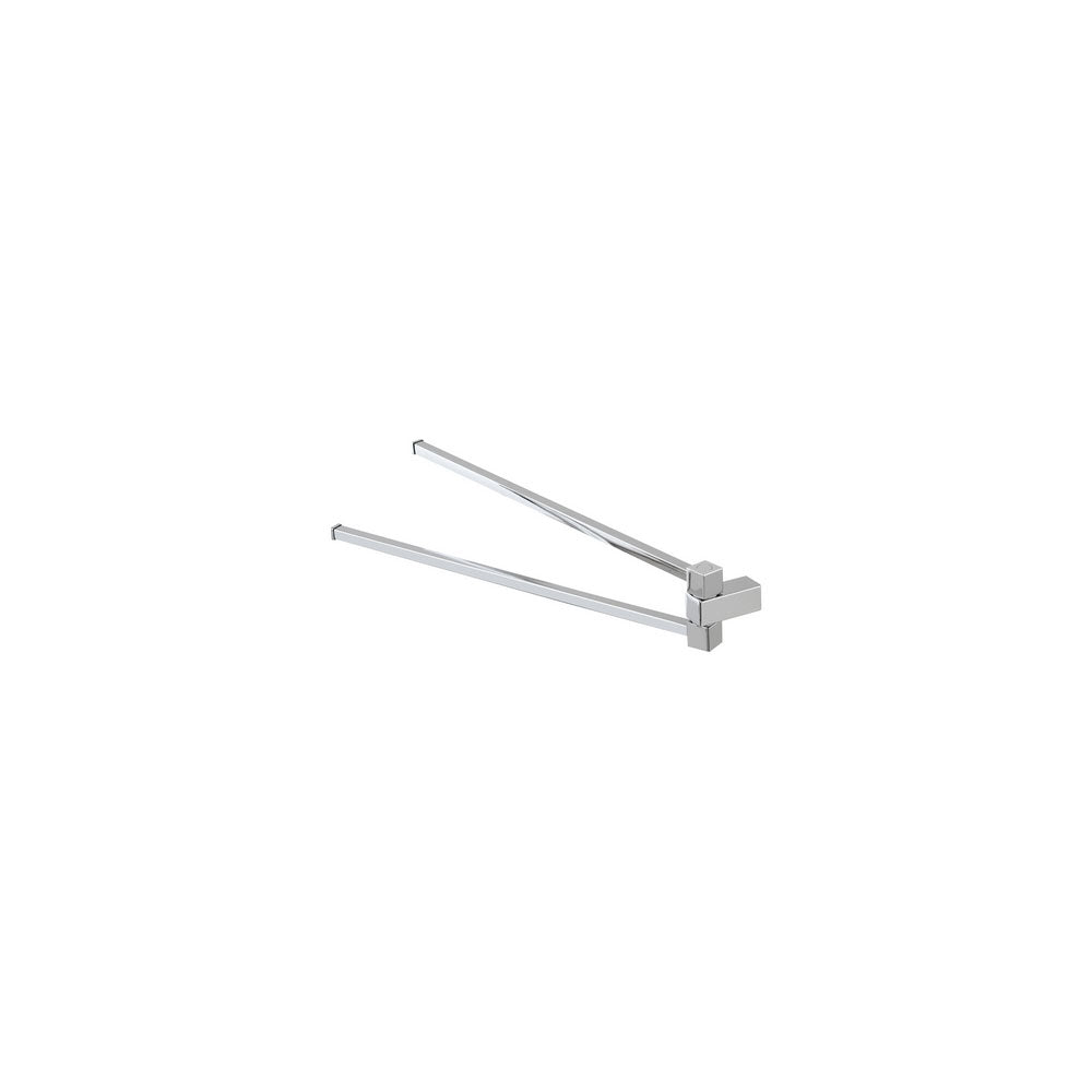 Portasciugamani cromo serie Unica lunghezza 39 cm con piastrine antiruggine by CeramicStore | Lo specialista del tuo bagno